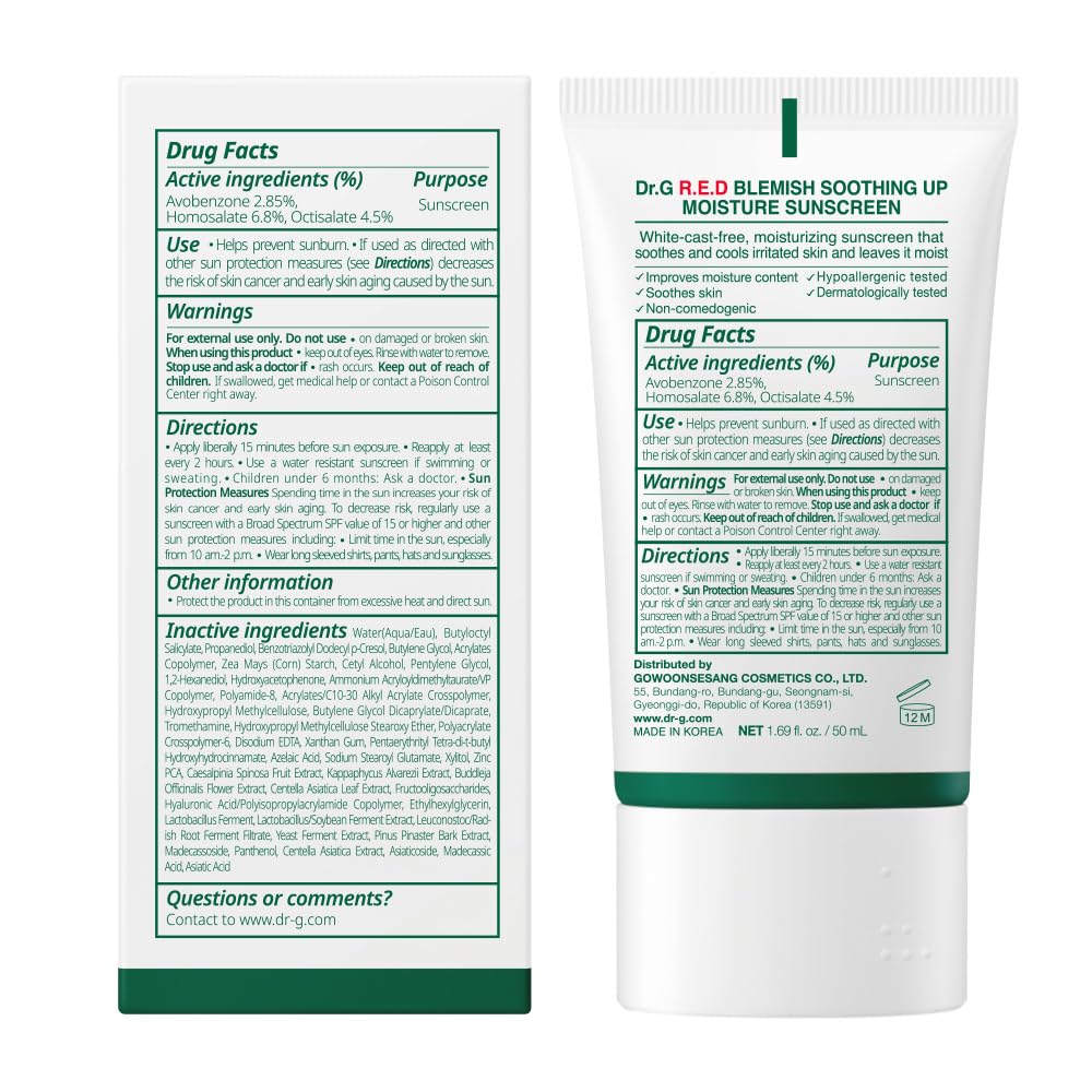 Texture légère et sans film blanc avec Dr. G R.E.D. Blemish Soothing Up
