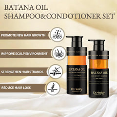 Dr. Healdy bouteille après-shampooing batana, démêlage facilité et hydratation.