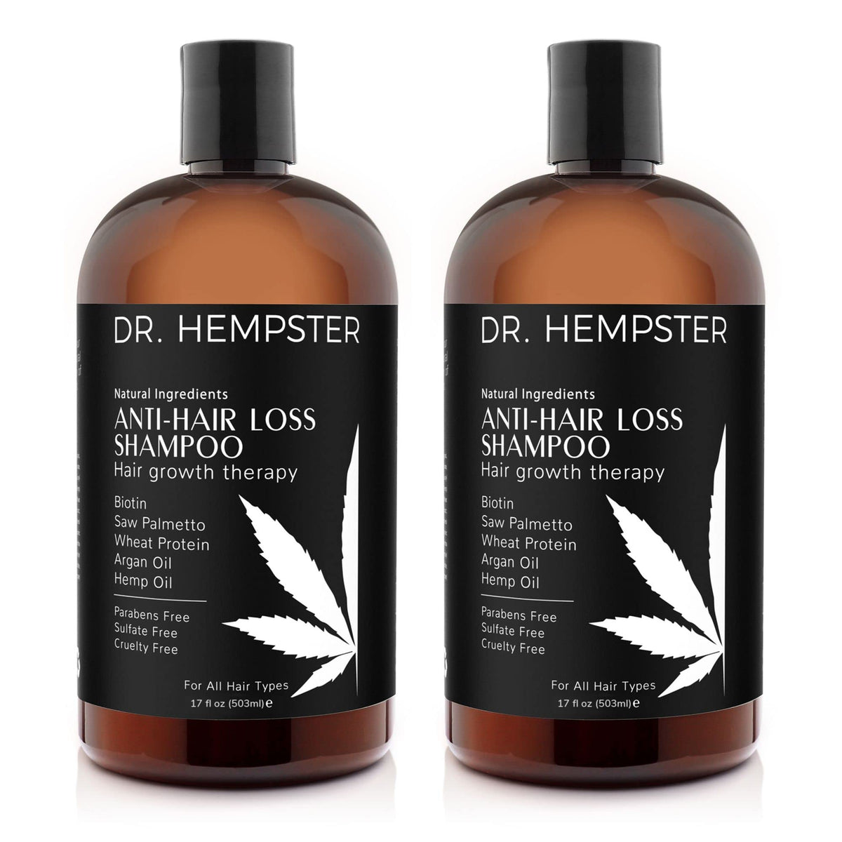 DR. HEMPSTER Biotine & Chanvre – bouteille, cheveux plus volumineux grâce à l'huile de chanvre.