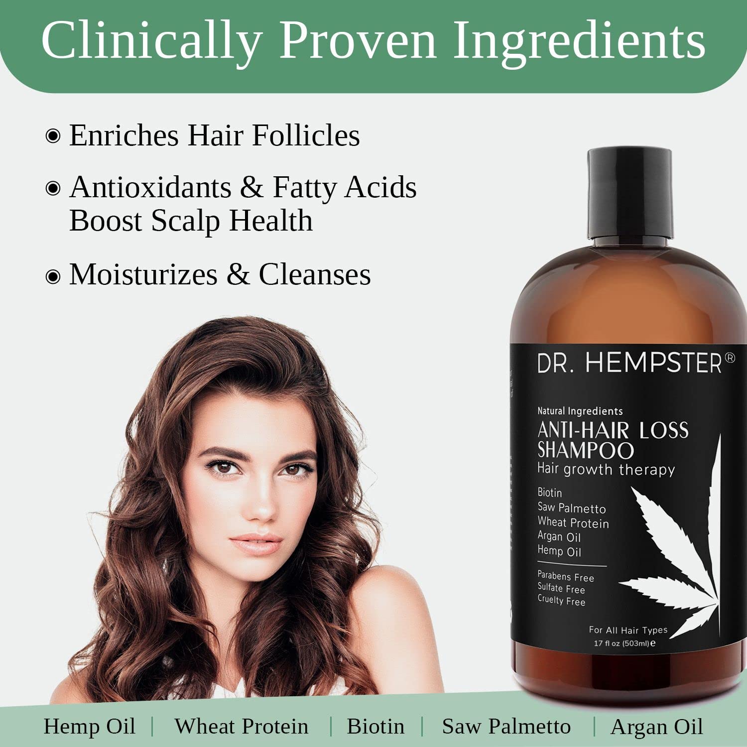DR. HEMPSTER Biotine & Chanvre – emballage respectueux, cruelty-free.