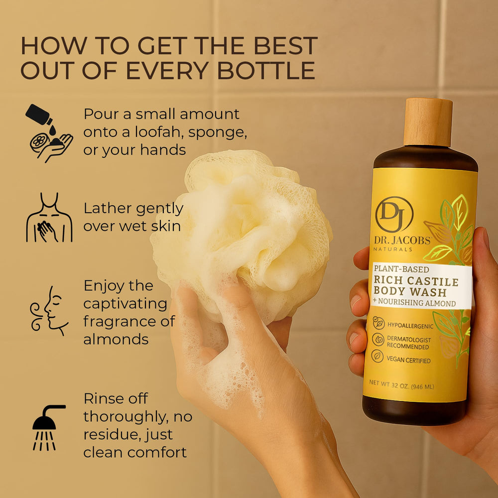 Douche quotidienne avec une mousse généreuse et réconfortante.
