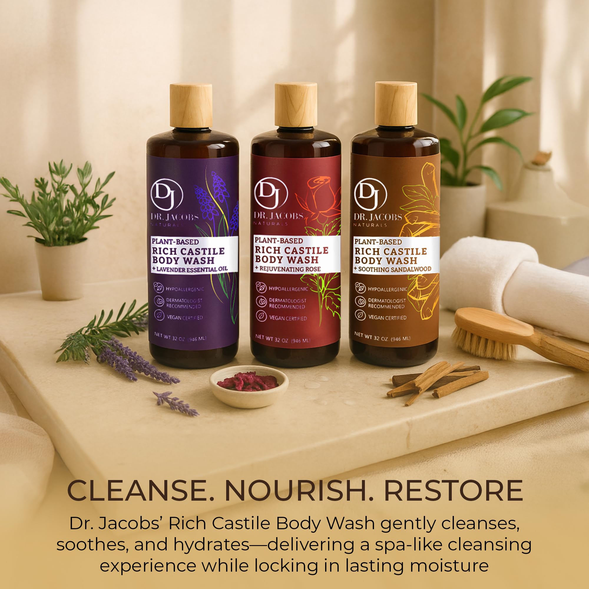 DR.JACOBS NATURALS format 946ml – flacon pratique et économique.