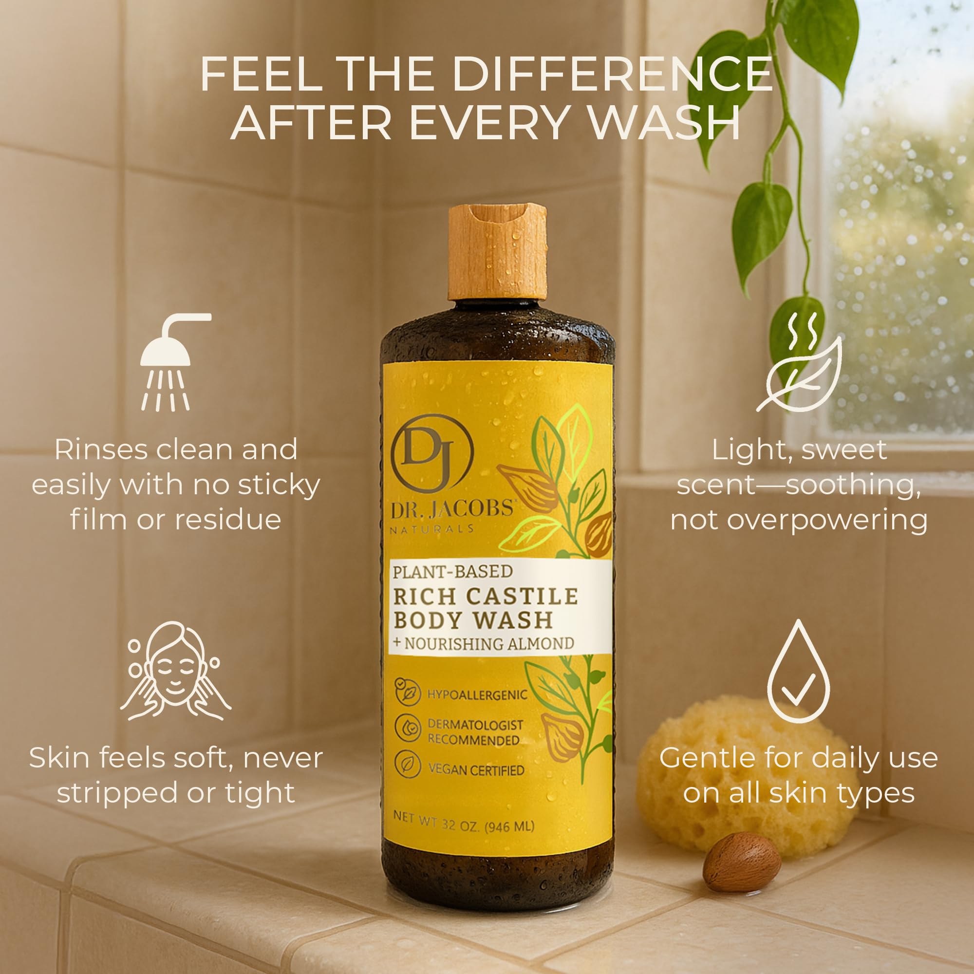 Association huile coco-olive dans la formule pour un nettoyage tendre.
