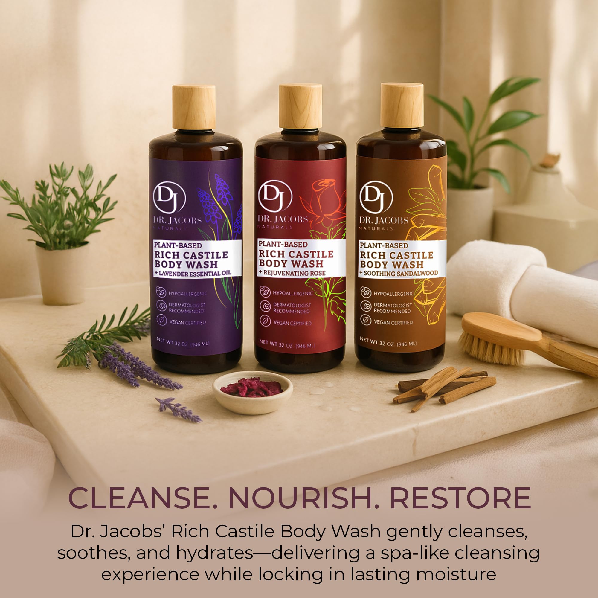Dr. Jacobs Naturals Lait Castille Rose, produit fabriqué aux États‑Unis pour la qualité