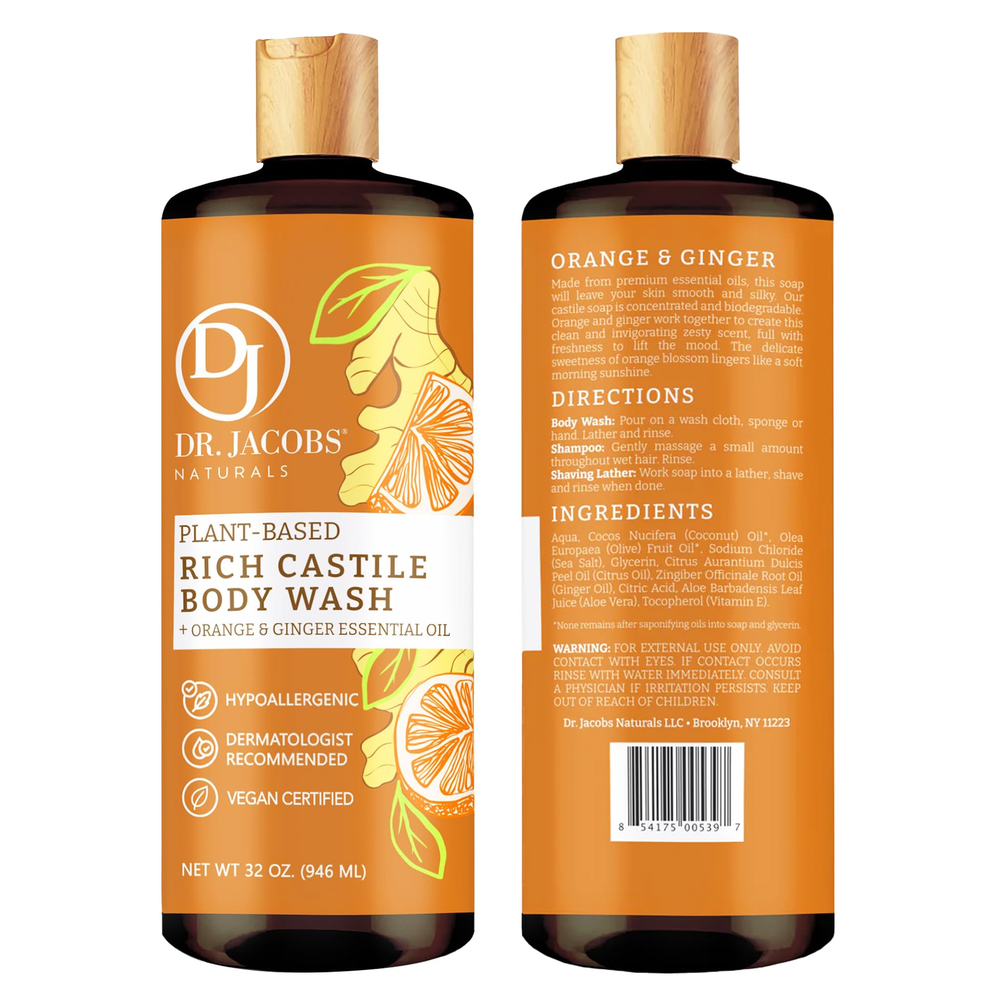 Bouteille DR.JACOBS NATURALS avec mousse douce.