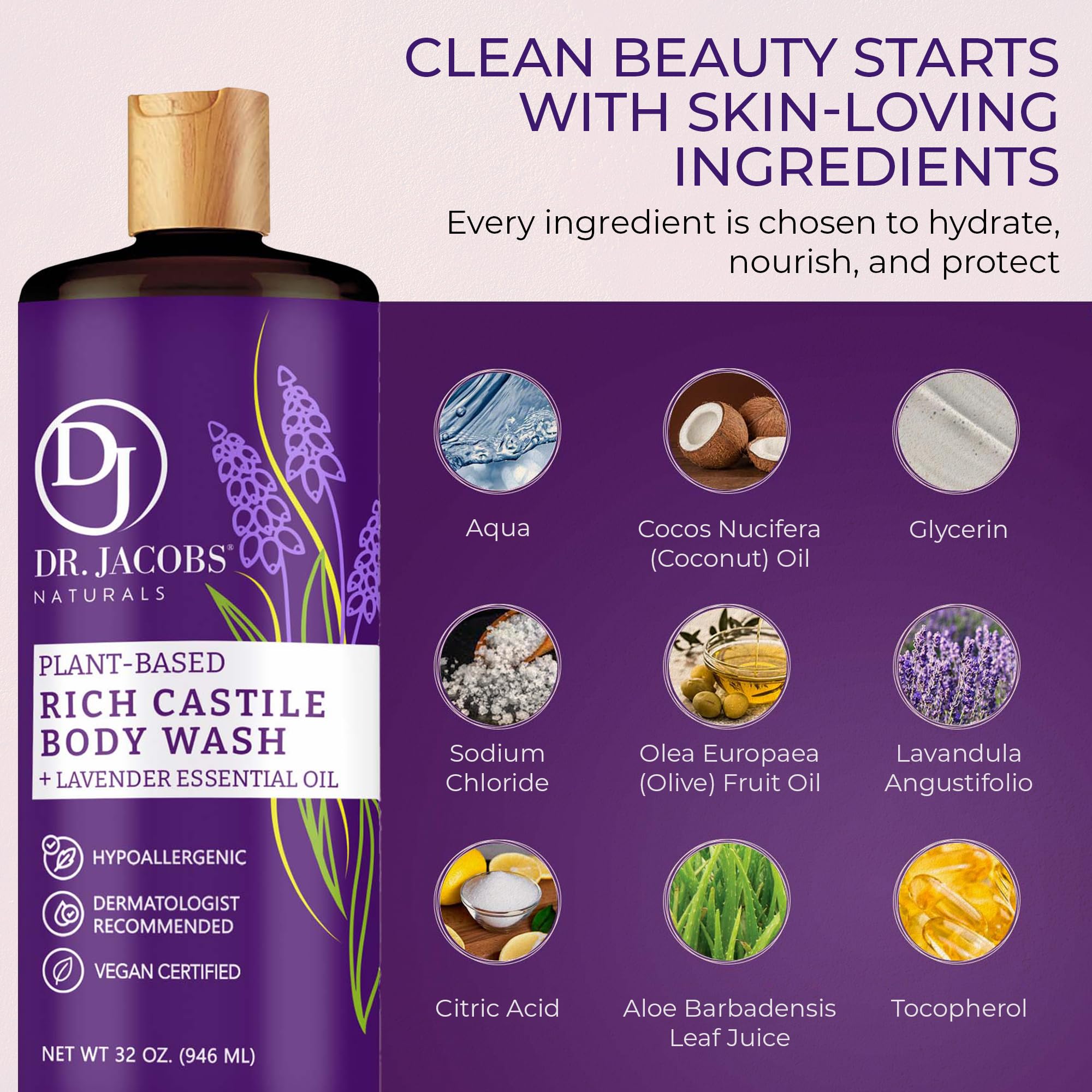 DR.JACOBS NATURALS Savon Castile sans huile de palme.