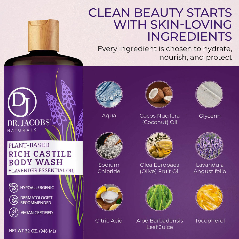 DR.JACOBS NATURALS Savon Castile sans huile de palme.