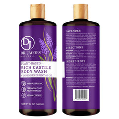 Mousse lavande DR.JACOBS NATURALS, peau douce et fraîche après la douche.