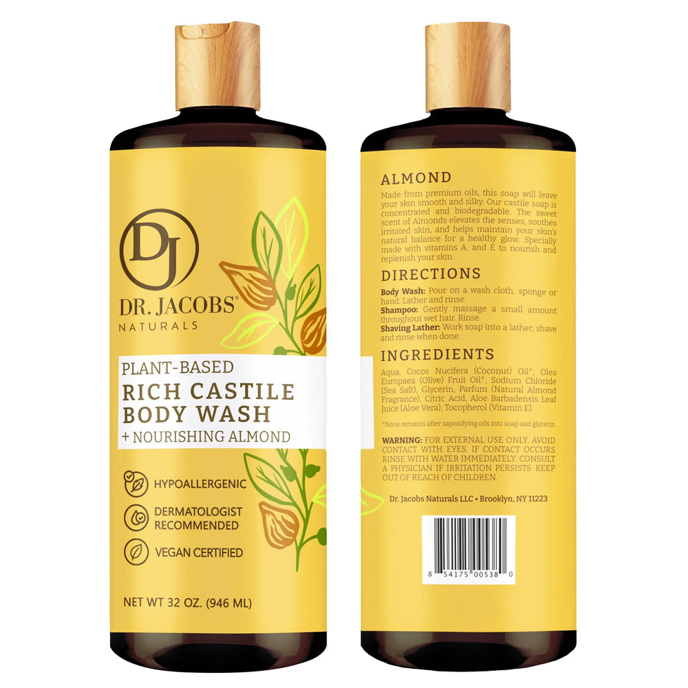 Texture crèmeuse du savon castile amande pour une sensation douce.