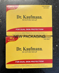 Dr Kauffman Savon au soufre—deux barres pour une routine quotidienne.