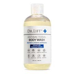 DR. LIFT Gel Douche antibactérien avec pompe, nettoyage efficace et rafraîchissant.