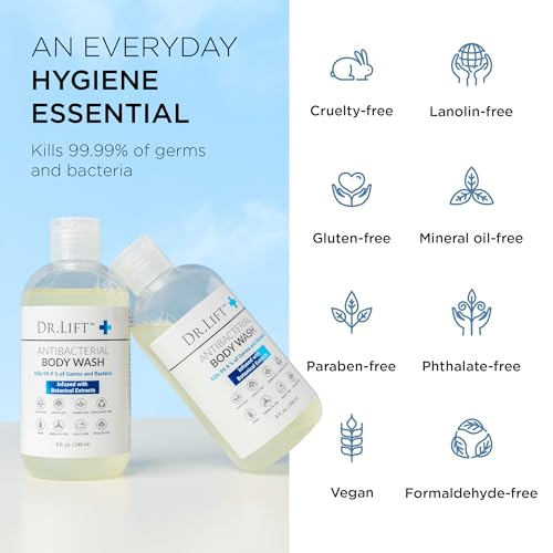 DR. LIFT Gel Douche antibactérien au parfum citron frais et vivifiant.