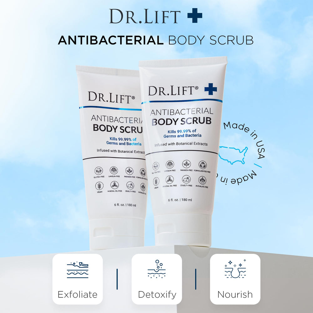 Dr. Lift gommage corps antibacterien, aide à maîtriser l'excès de brillance