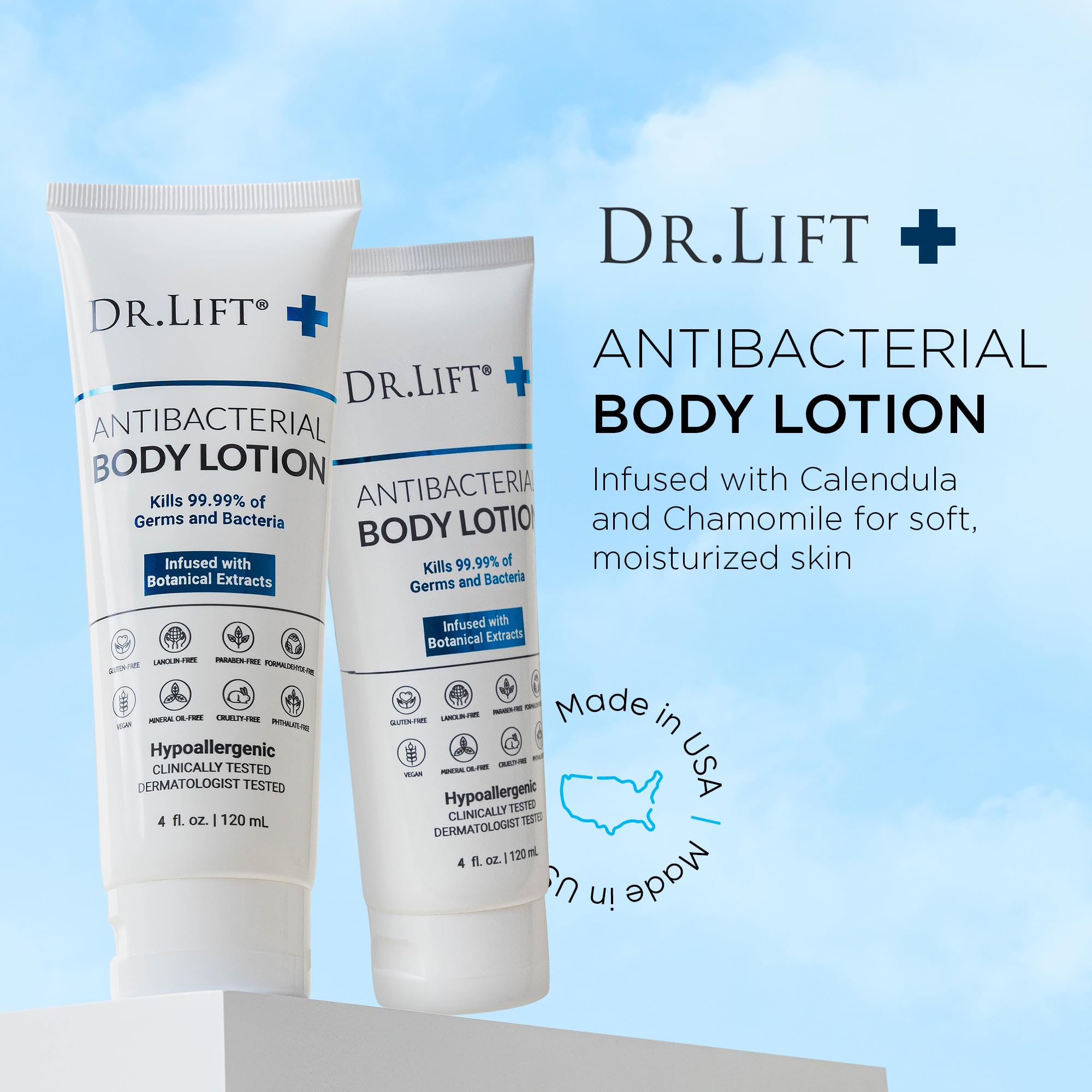 Calendula et camomille dans DR. LIFT apaisent la peau