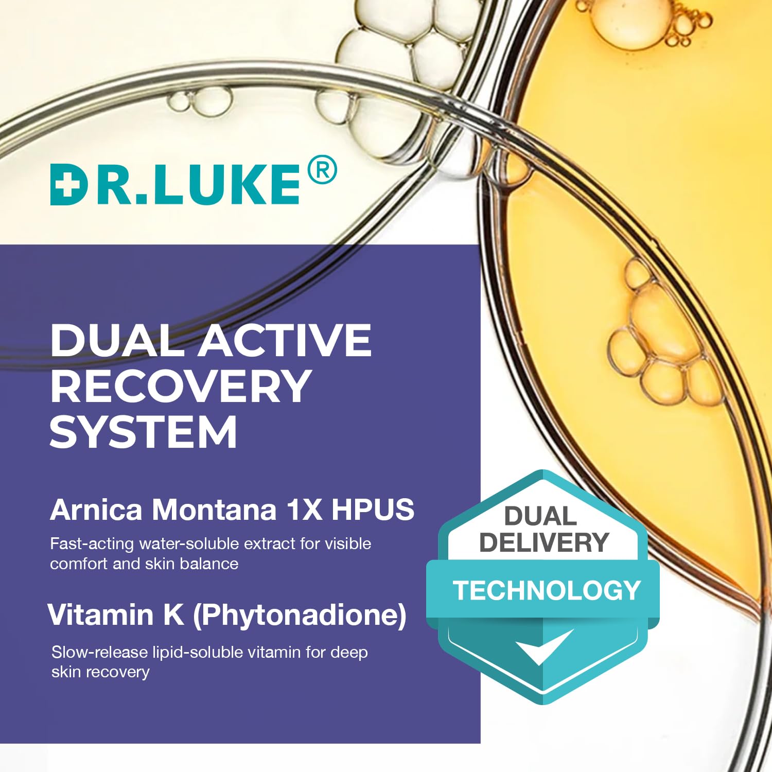 Texture lisse et soyeuse de la Crème Arnica Dr. Luke pour une couverture uniforme