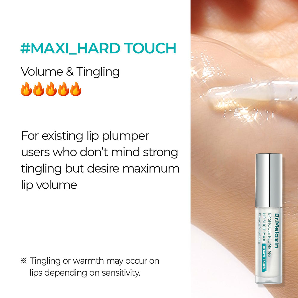 Dr.Melaxin Lip Shot ingrédients clés révélant hydratation nourrissante