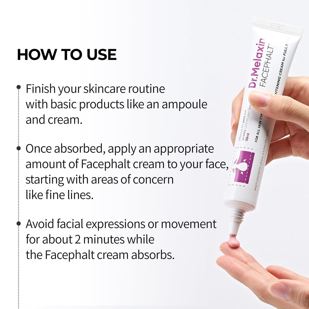 Texture douce de la crème Dr. Melaxin sans pigments artificiels