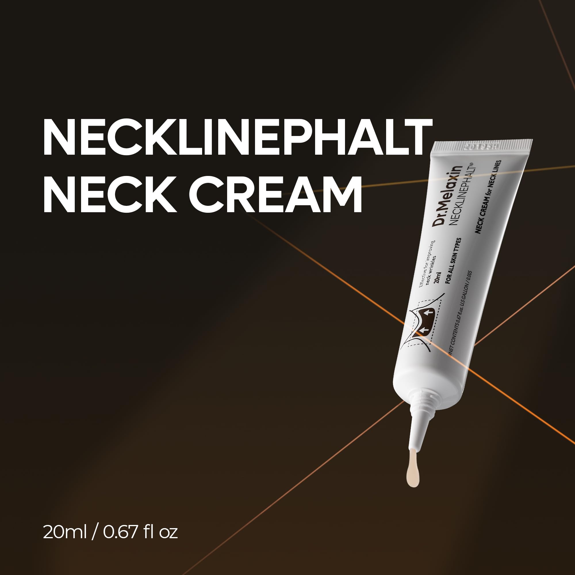 Dr Melaxin Necklinephalt montrant l application sur le cou pour soin ciblé
