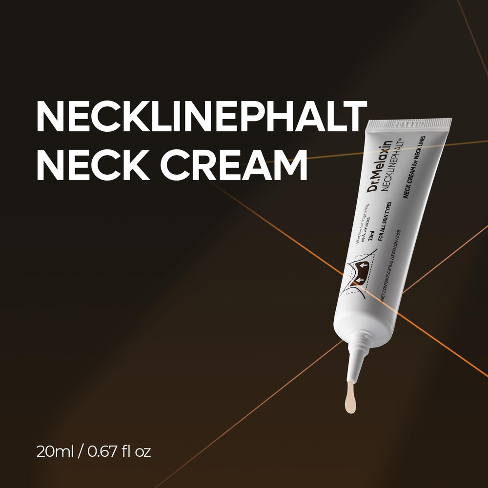 Dr Melaxin Necklinephalt montrant l application sur le cou pour soin ciblé