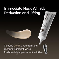 Dr Melaxin Necklinephalt texture crème satinée sur la peau du cou
