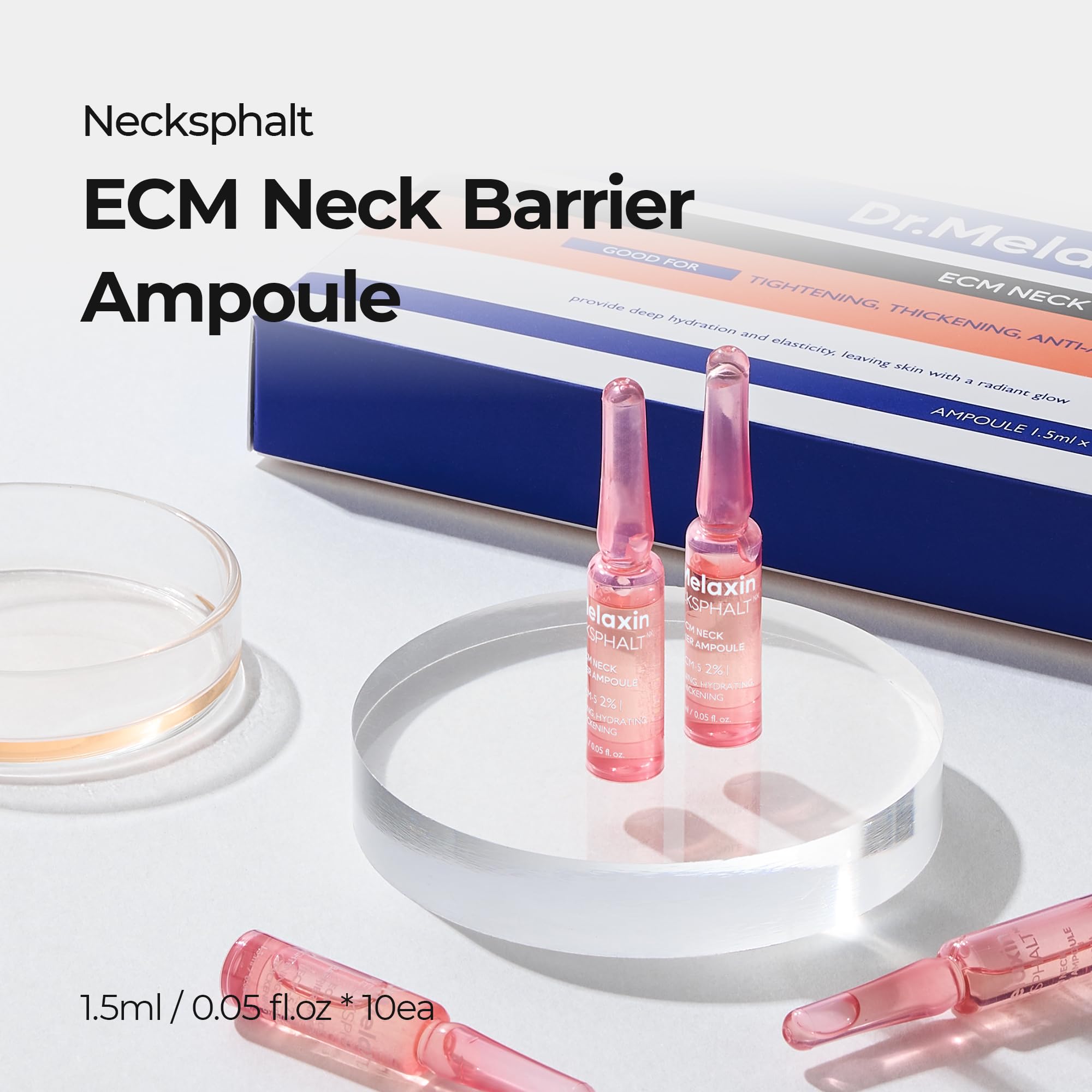 Dr.Melaxin Necksphalt ampoules ensemble : pack pratique pour les soins quotidiens du cou.