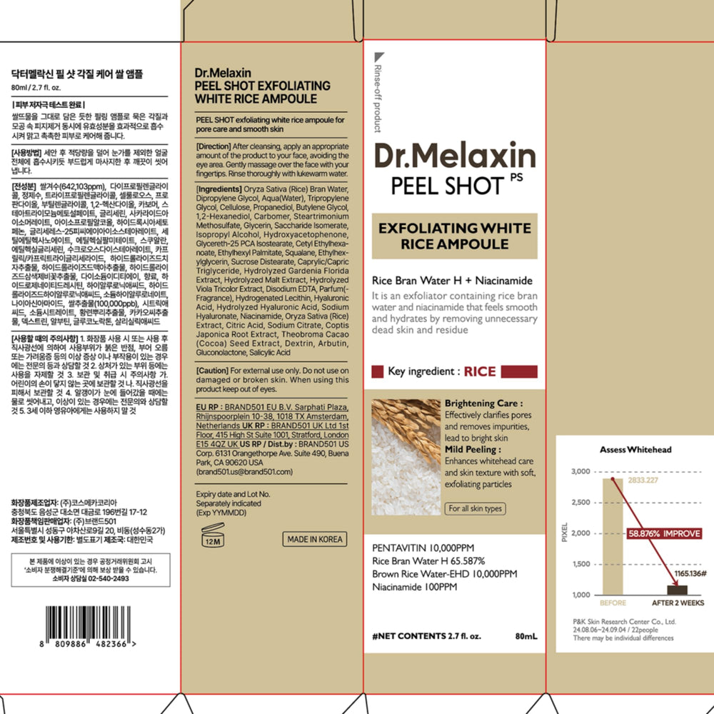 Étape d’application simple avec Dr.Melaxin Peel Shot Glow.