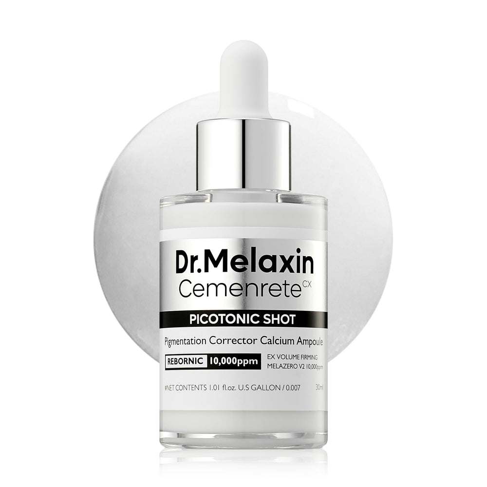 Dr.Melaxin Sérum Calcium Shot : bouteille élégante pour un usage quotidien et un teint plus clair.
