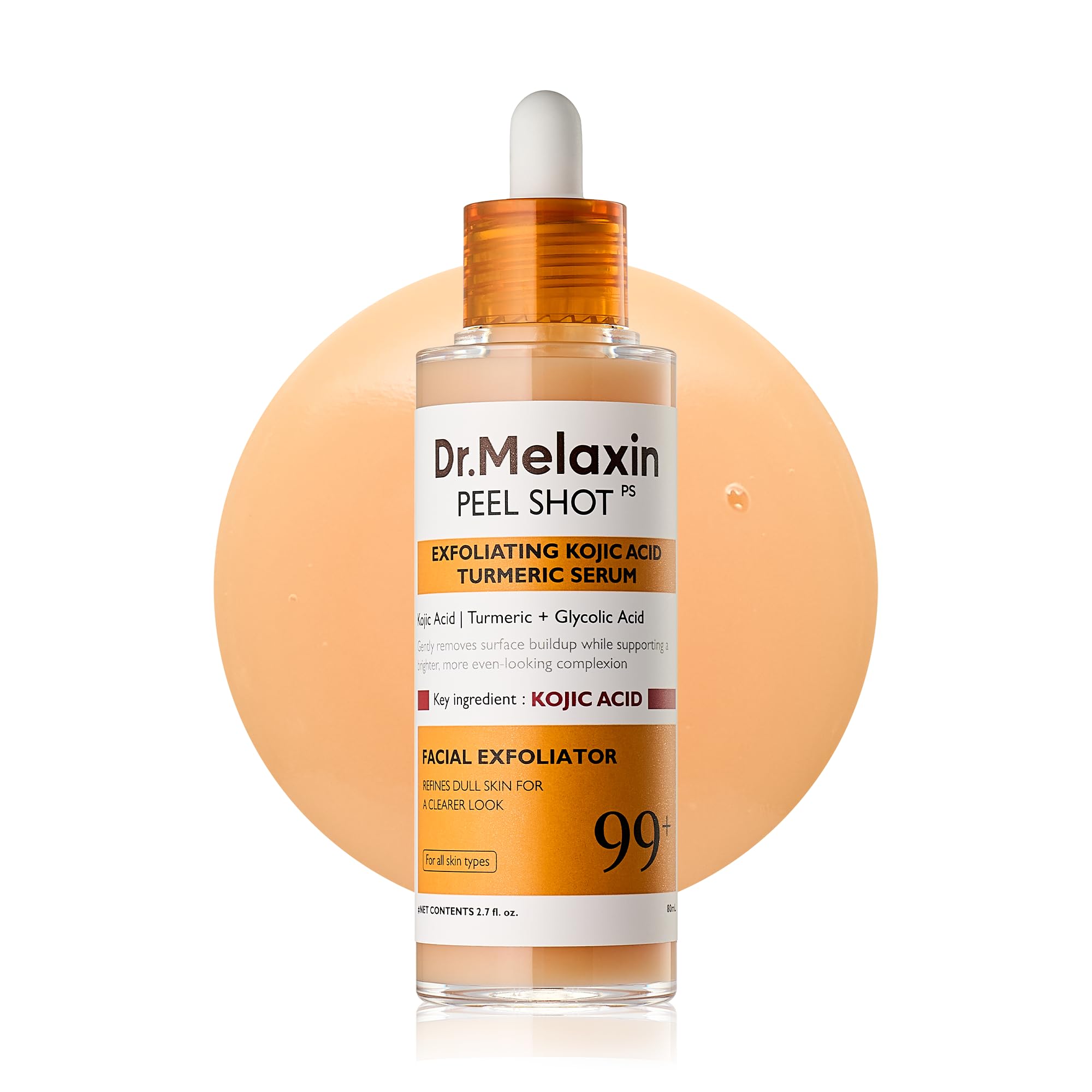 Dr.Melaxin Shot – bouteille élégante et concentré d'acide kojique curcuma