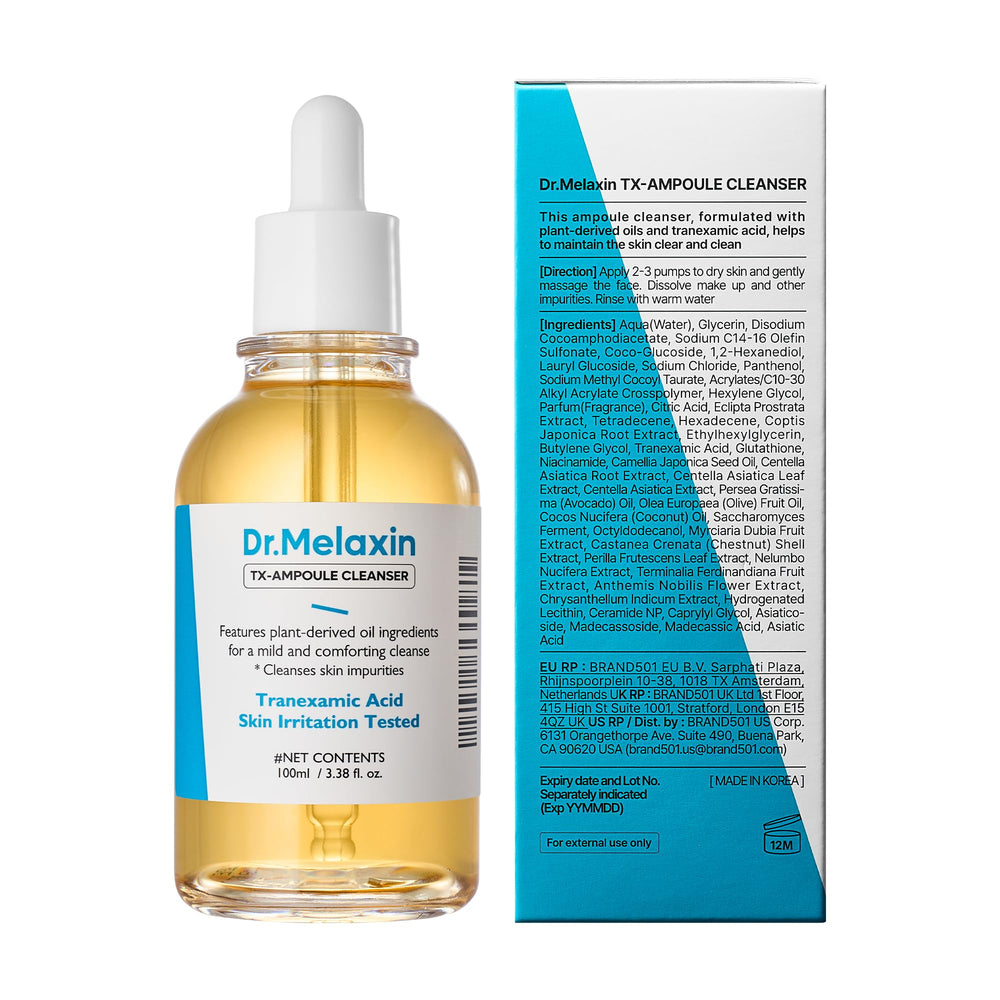 Dr.Melaxin TX Ampoule Cleanser – peau propre après nettoyage quotidien