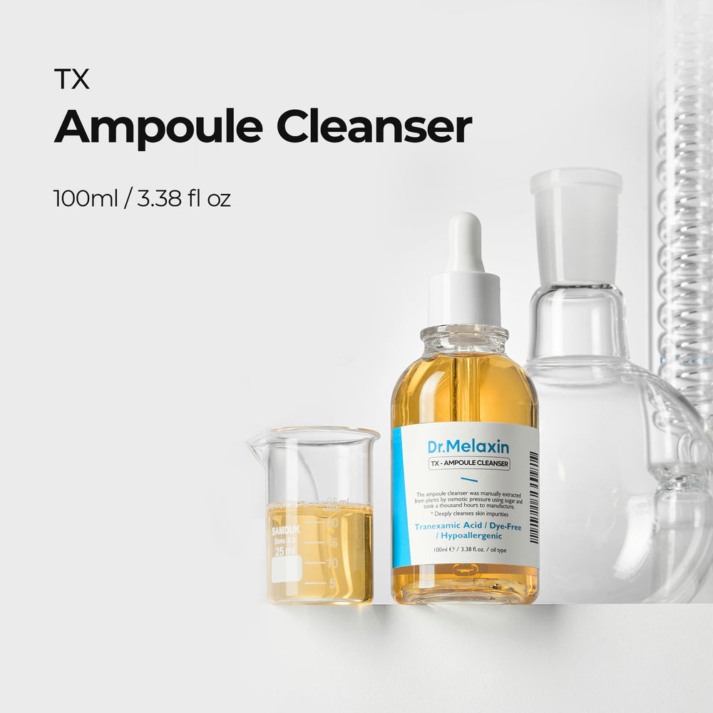 Dr.Melaxin TX Ampoule Cleanser – texture huile à mousse pour douceur et efficacité
