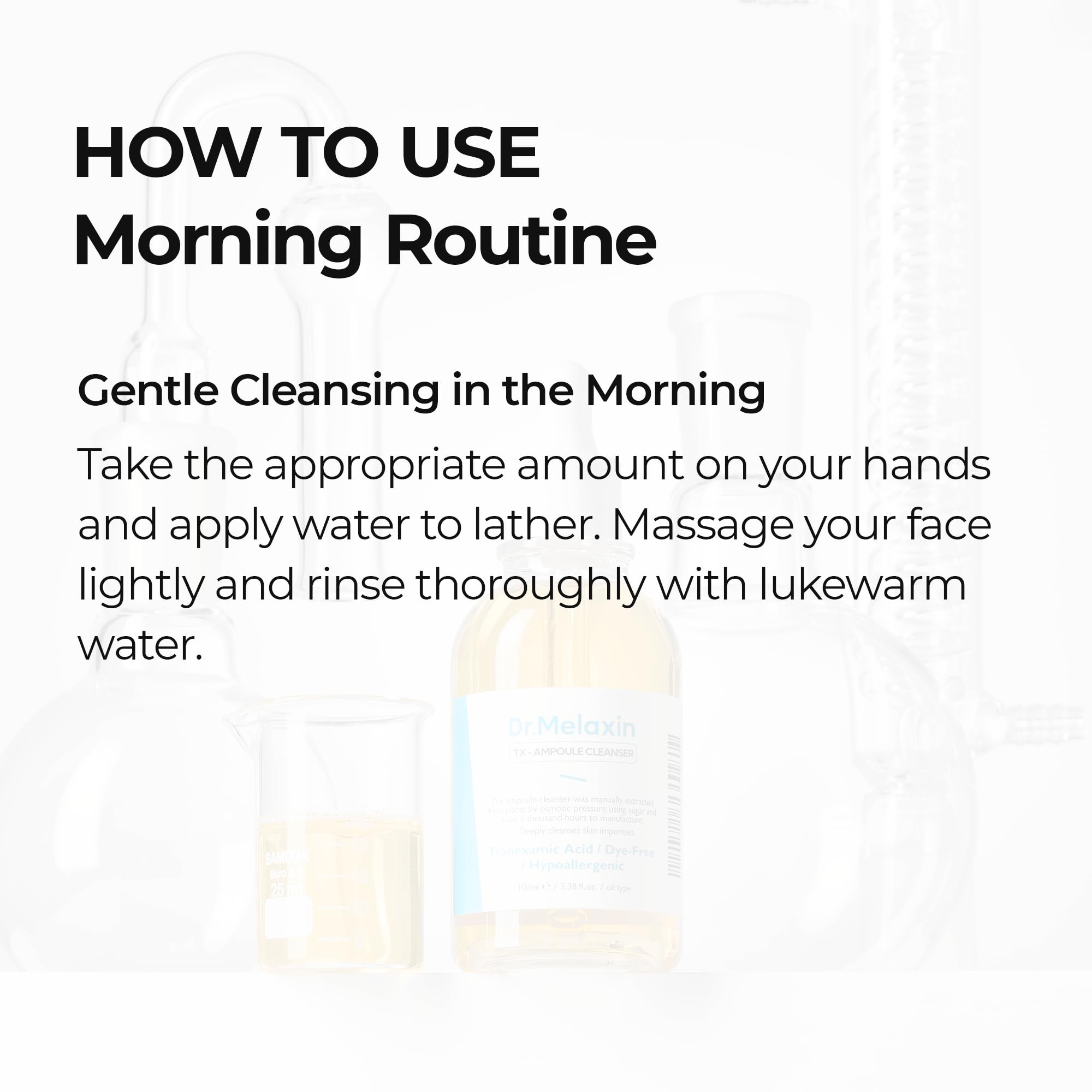 Dr.Melaxin TX Ampoule Cleanser – usage quotidien pratique et rapide