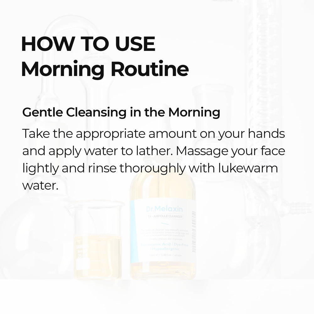 Dr.Melaxin TX Ampoule Cleanser – usage quotidien pratique et rapide