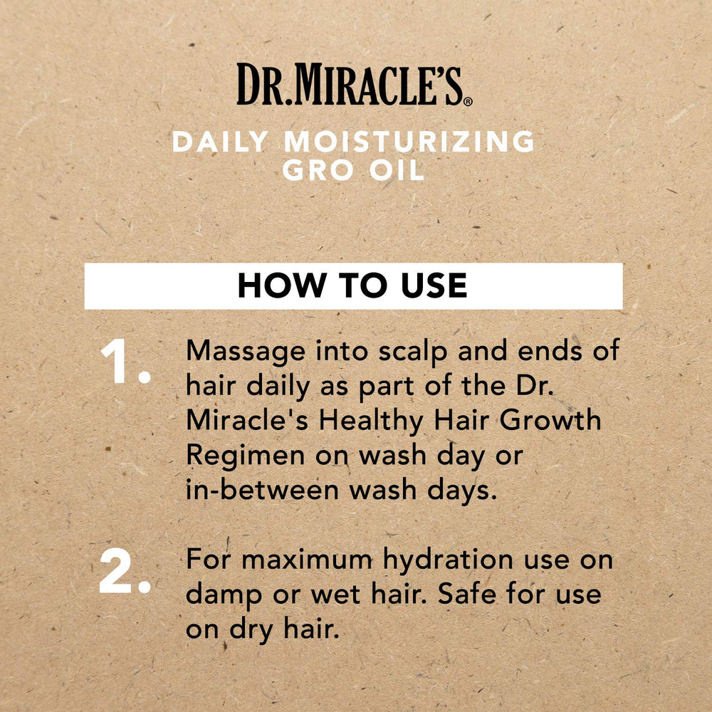 Boucles nourries avec Dr. Miracle's Gro Oil et douceur des longueurs.