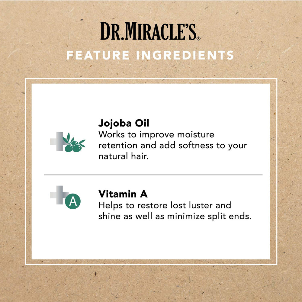 Hydratation du cuir chevelu avec Dr. Miracle's Gro Oil pour plus de confort.