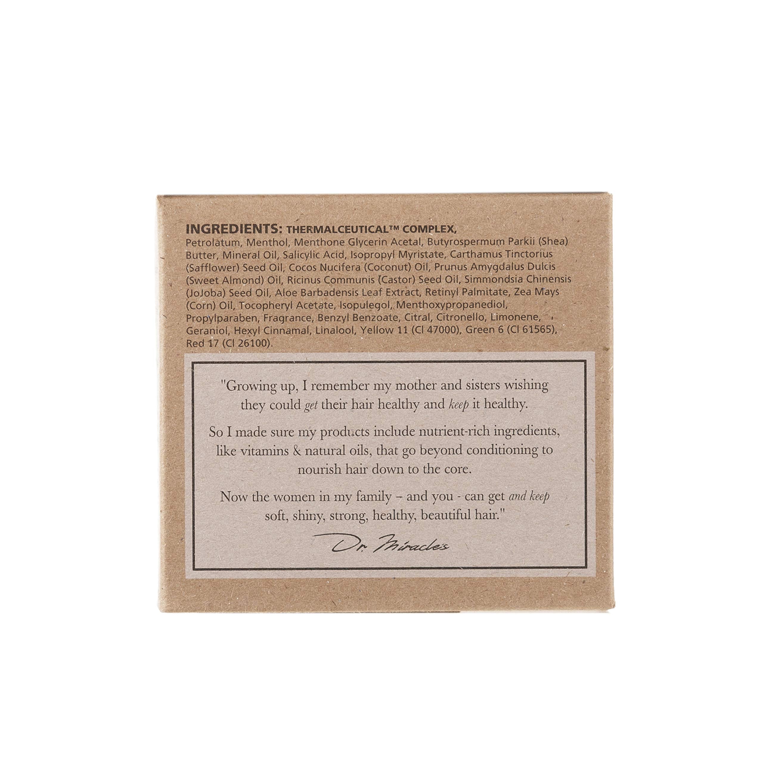Ingrédients avocat et aloe dans Dr. Miracle's Gro Oil pour cuir chevelu sain.