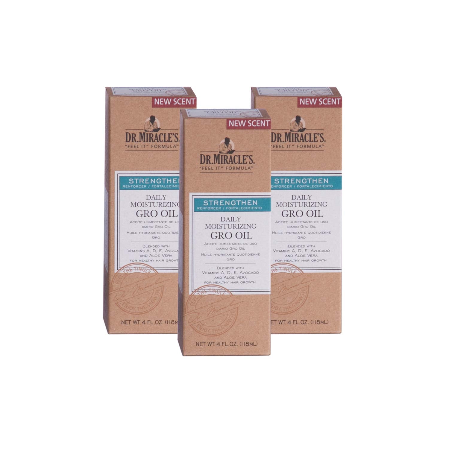 Dr. Miracle's Gro Oil dans sa bouteille, soin capillaire nourrissant et polyvalent.