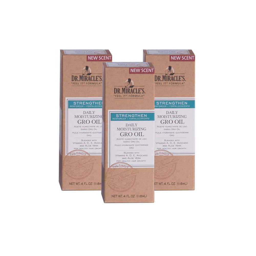 Dr. Miracle's Gro Oil dans sa bouteille, soin capillaire nourrissant et polyvalent.