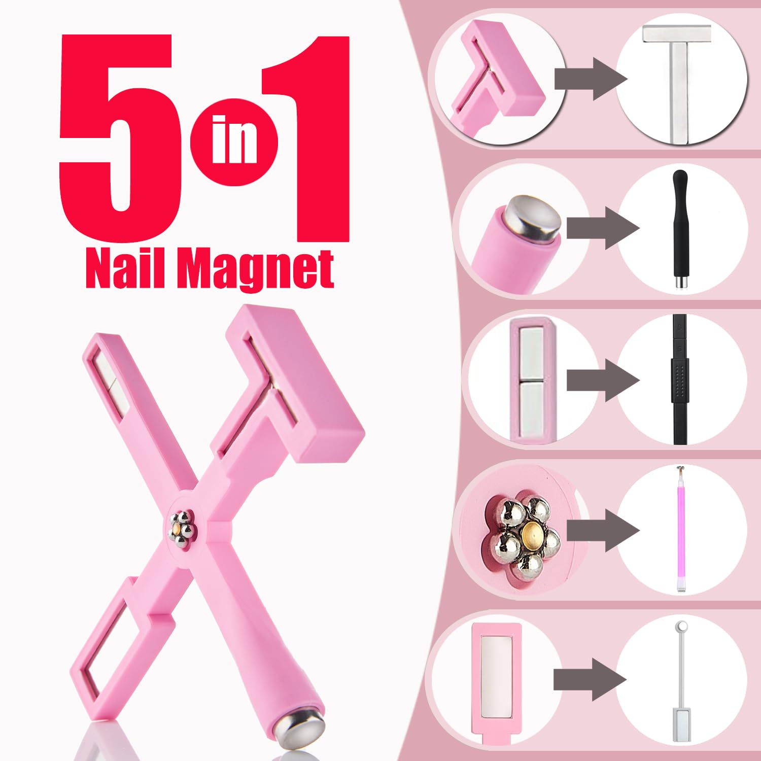Dr.nail aimants Cat Eye: têtes magnétiques précises pour des designs élégants.