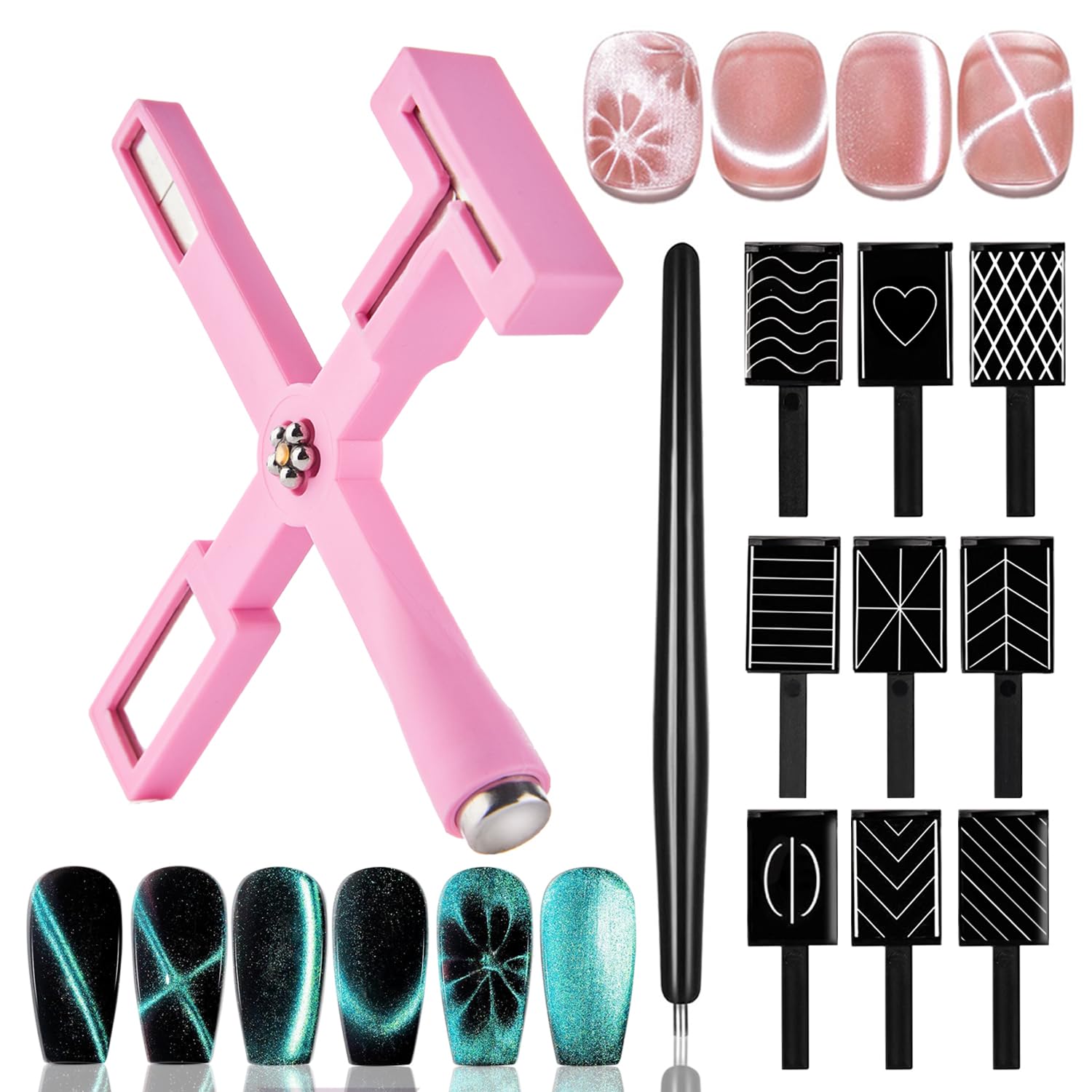 Dr.nail ensemble 11 pièces Cat Eye pour créer divers effets sur vos ongles.