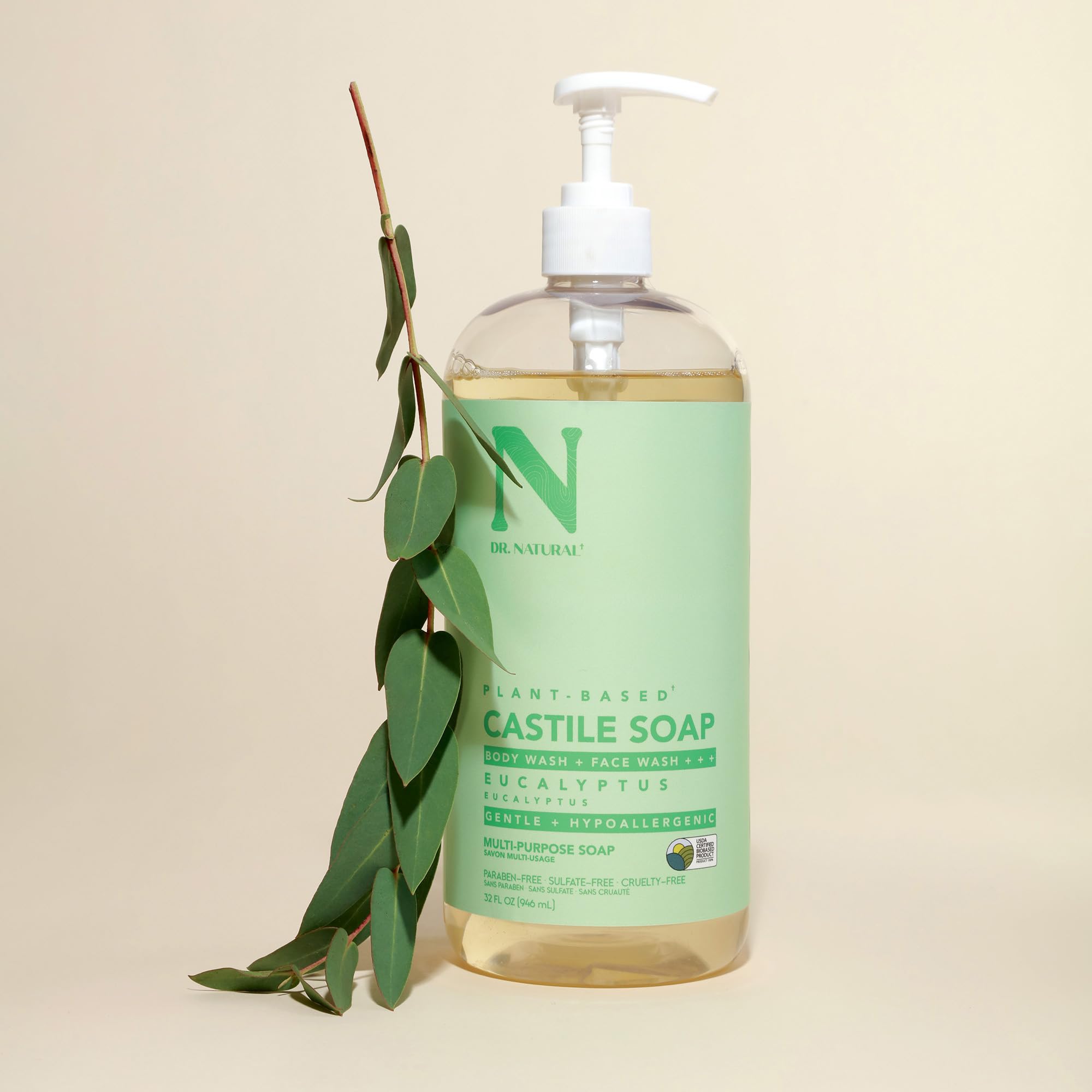 Dr Natural Savon Castille – soin corps hydratant sous la douche