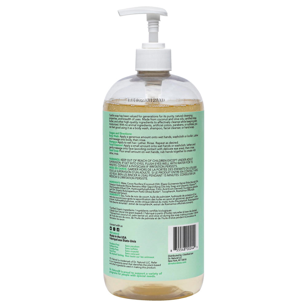 Dr Natural Savon Castille – hydratation naturelle glycérine végétale