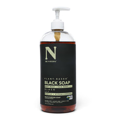Dr. Natural savon noir multi-usages en bouteille, utilisation pratique et naturelle