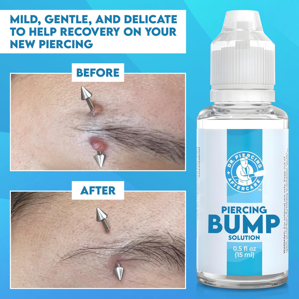 DR. PIERCING AFTERCARE bouteille-pipette précision pour une application propre.