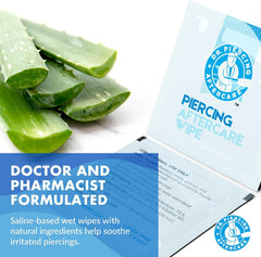 Nettoyage des oreilles et piercings avec Dr. Piercing Aftercare.