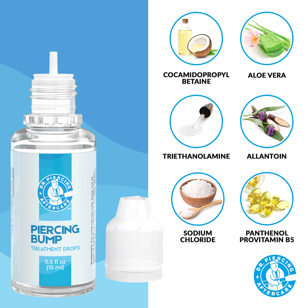 DR. PIERCING AFTERCARE formule sans huile et sans parfum confort quotidien.