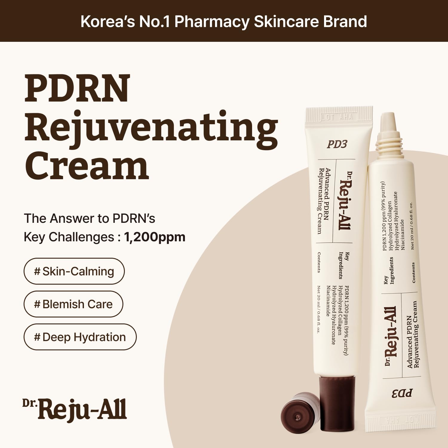Texture gel légère de Dr. Reju-All PDRN, absorption rapide et sensation fraîche.