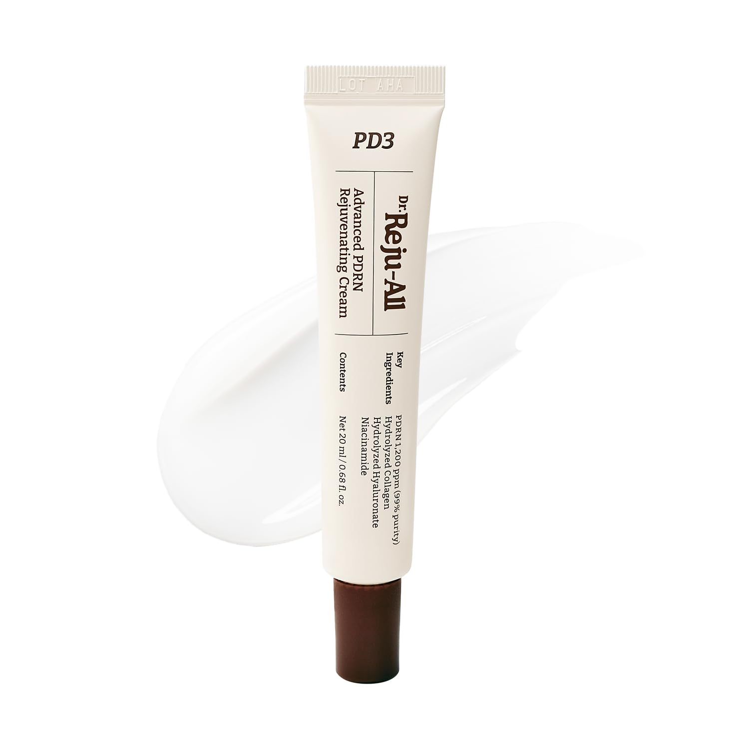 Dr. Reju-All Crème PDRN visage en flacon, hydratation ciblée et efficacité potentielle.