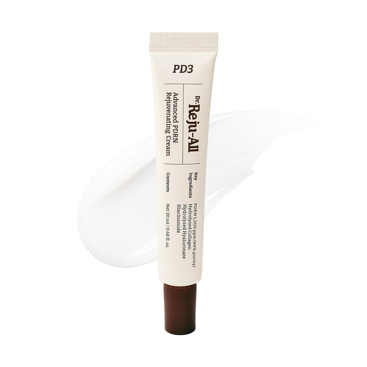 Dr. Reju-All Crème PDRN visage en flacon, hydratation ciblée et efficacité potentielle.