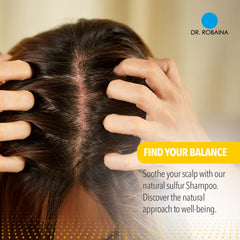 Dr Robaina mousse shampoo soufre nettoyage en profondeur du cuir chevelu.