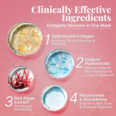 Masque bio-collagène Dr. Sheen pour éclat et teint uniforme.